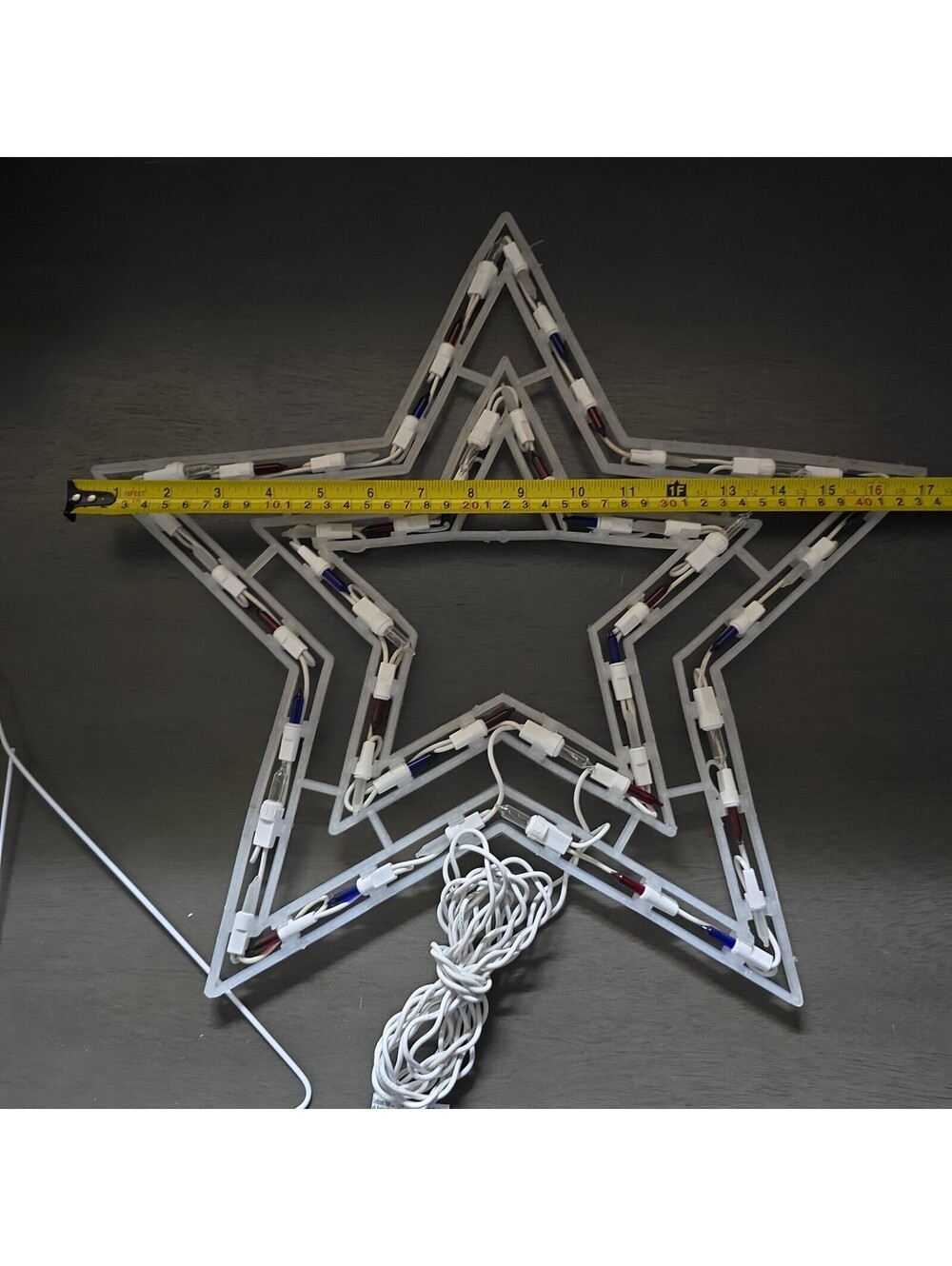 17'' Red White Blue Star Window Silhouette Lights 4th July Patriotic Memorial - Picture 10 of 15